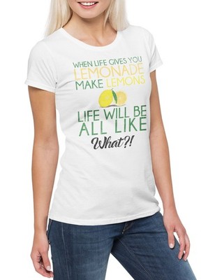 When Live Gives You Lemonade Damen T-Shirt L Sale Modern Fun Family Fun