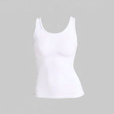 Tommie Copper Womens Lower Back Support Tank White 0994WR M/L
