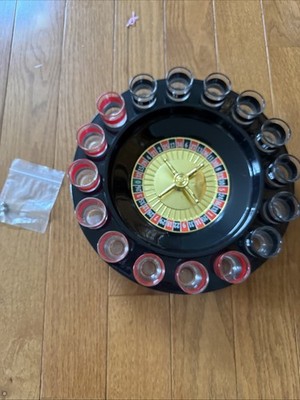 CHH Games Drinking Roulette Set With 16 Shot Glasses And 2 Metal Balls Preowned