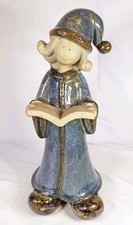 Salt Glaze Pottery / Terracotta 40cm Tall Wizard Book Germany Westerwald 