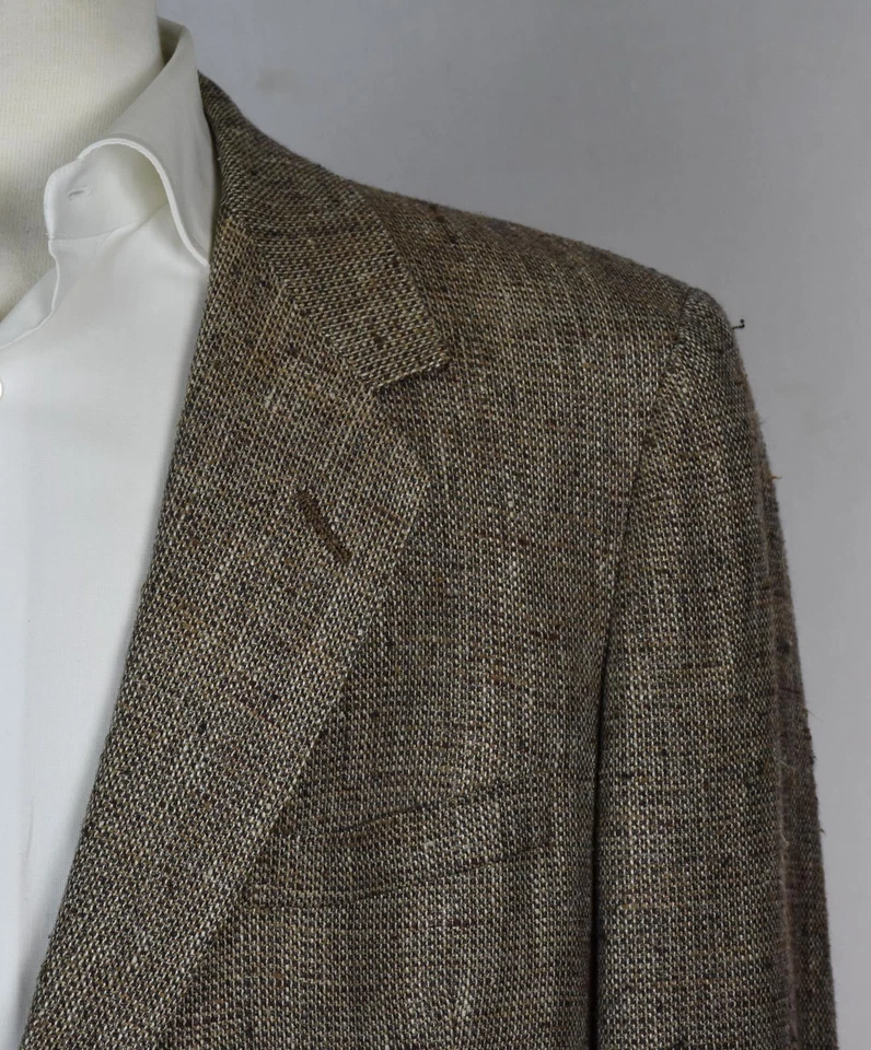 Oxxford Clothing Onwentsia Mens Wool  Silk Sport Coat Jacket 44 R Mint - Image 3 of 4