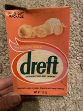DREFT Baby Laundry Detergent 3.2 OZ Box Vintage Prop Empty USA