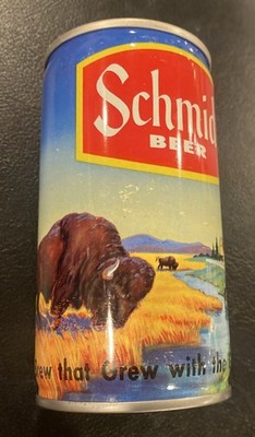 Vintage Schmidt Buffalo Design - Empty Pull Top Beer Can