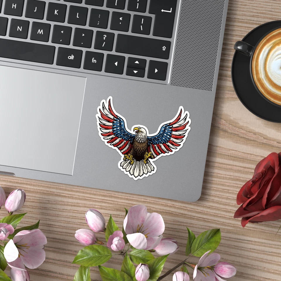 USA American Flag Eagle Vinyl Decal Sticker - ebn9897 - Image 3 of 4