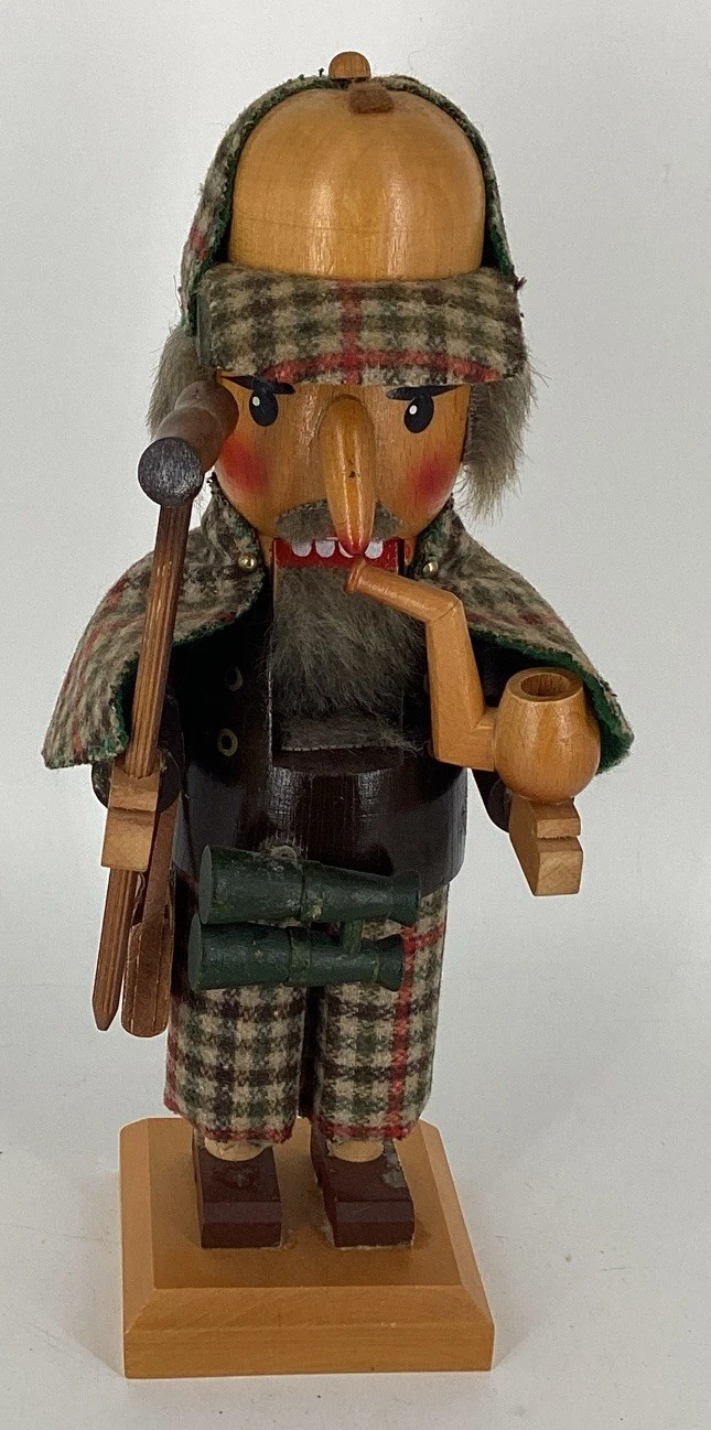 Vintage Steinbach Volkskunst Nutcracker Sherlock Holmes West Germany READ