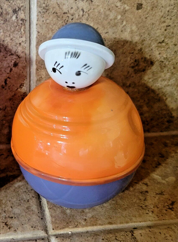  Vintage Early Plastic ROLY POLY Baby Toy 5.5" 