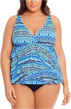 Swim Solutions 288125 Women's Stretch Tummy Control One Piece Swimsuit 24W