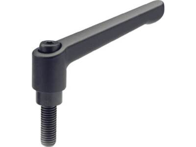 GANTER 300-108-M12-63-SW Verstellbarer Klemmhebel GN 300 d1 M 12 mm l1 108 mm l2