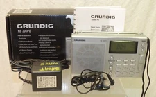 Grundig YB 300PE AM/FM 13 Band Shortwave Portable Radio & Clock Tested WORKS