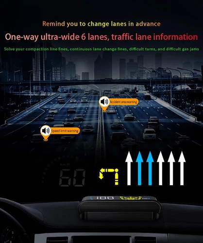 Head Up Display Projector Car Sync Speedometer Universal HUD GPS Navigation OBD - Picture 6 of 12