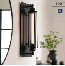 LNC Modern Industrial Black Linear Wall Sconce, 1-Light Bathroom Vanity Light