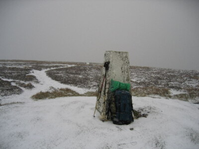 Foto 6x4 Dun Rig, Blick nach Nordosten bei leichtem Schneefall Dun Rig \/NT2531 c2005