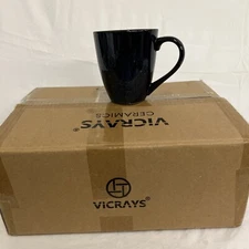 vicrays Coffee Mug Set 12 Ounce Set of 6 Ceramic Mug for Men Women Unique Gla...