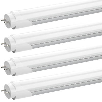 4 Pack 22W 4FT LED Shop Light Bulbs 6000K Bi-Pin G13 4Foot LED Tube Lights