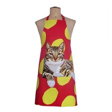 Tabby Cat Kitchen Apron | Leslie Gerry, 100% Cotton, Cooking, Chef, Baker