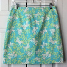 Lilly Pulitzer Size 4 White Label Skirt Butterfly Pattern