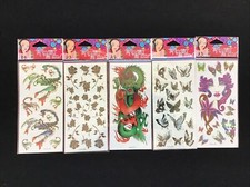 5pcs Waterproof Temporary Dragon Tattoo Sticker / Scorpion Skin Body Art St-144
