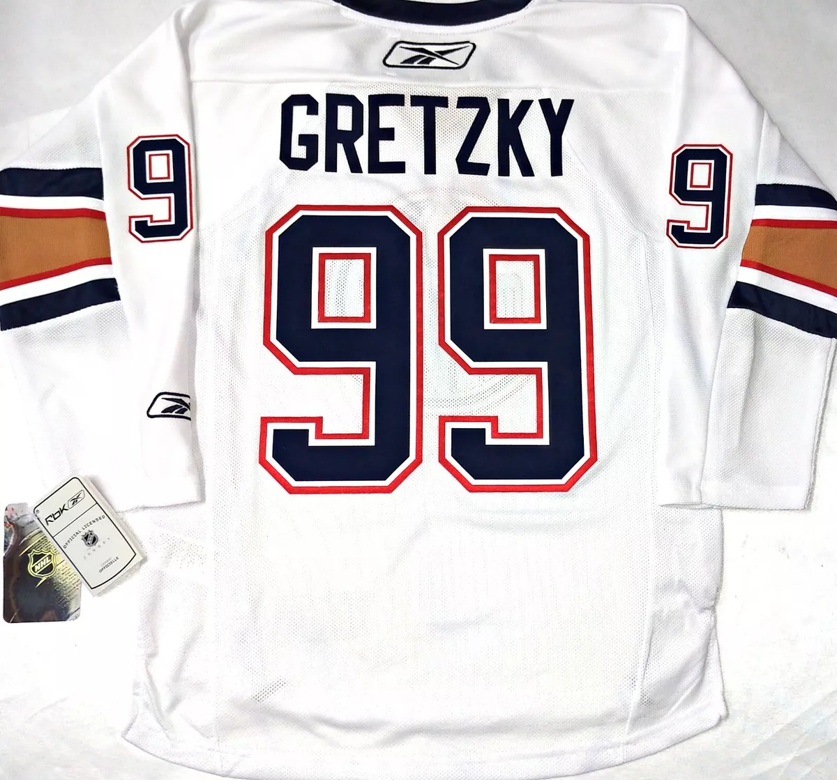 YOUTH-NWT-S/M WAYNE GRETZKY EDMONTON OILERS NHL LICENSED REEBOK HOCKEY  JERSEY