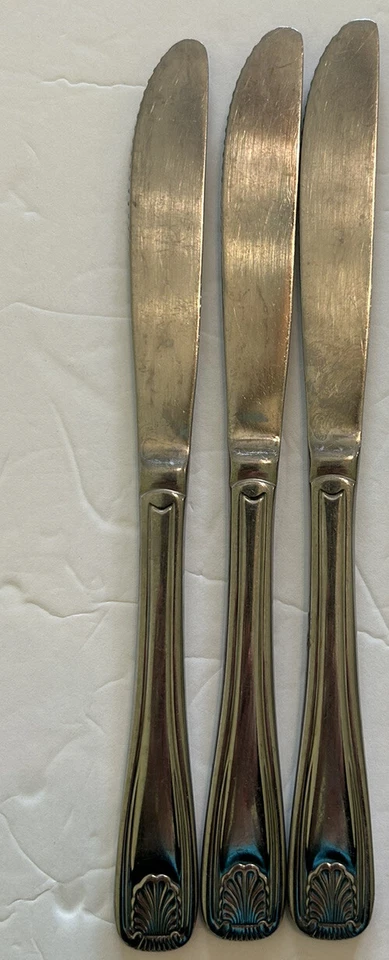 Update Stainless Shelley Shell pattern 3 Dinner Knives - Image 2 of 4