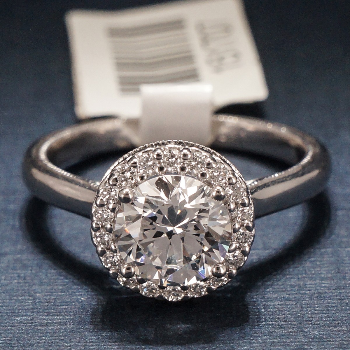 Verragio Halo Engagement Ring in 18K White Gold- Verragio style