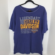 Harley-Davidson Waterkotte Mount Vernon IL 2014 Mens XL Blue Motorcycle T-Shirt