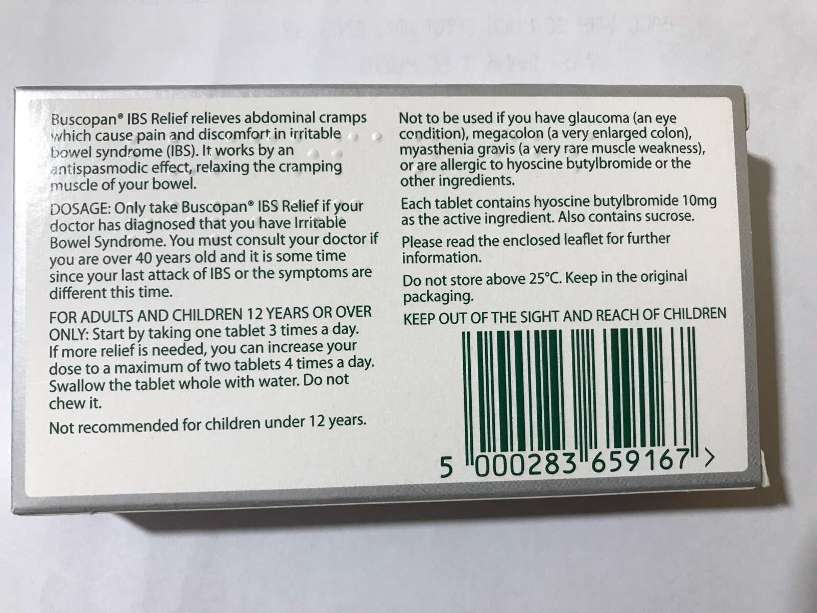 Buscopan IBS Relief 40 Tablets eBay