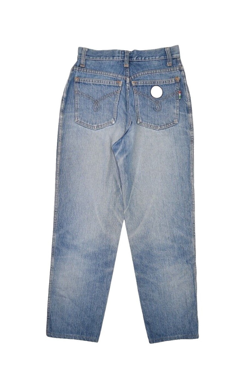週末sale❗美品♥️MOSCHINO JEANS♥️ヴィンテージ size28 Moschino Jeans Donna Embellished Metal Logo Stamped Coins
