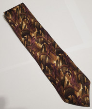 Jerry Garcia Untitled Silk Necktie Multicolor Abstract in Earthtones Made in USA