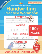 Trace Letters Alphabet Handwriting Practice workbook for kids Preschool writi...