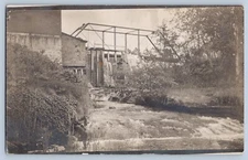 Goodwin South Dakota SD Mill River Group On Bridge Real Photo Postcard RPPC 1910