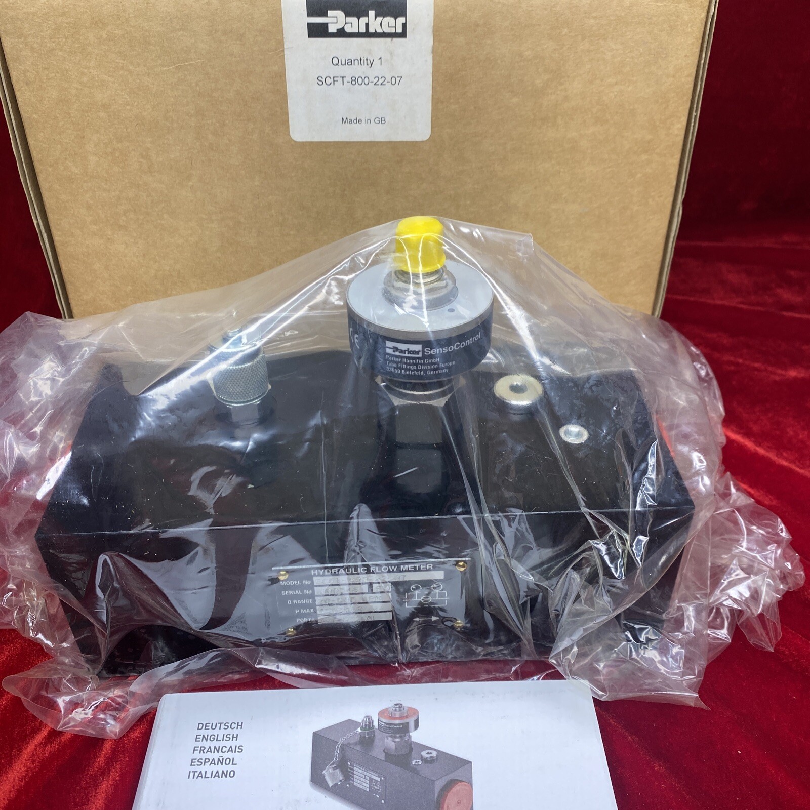Original Parker flowmeter SCFT-800-22-07 Parker Turbine flowmeter “Shipping DHL”