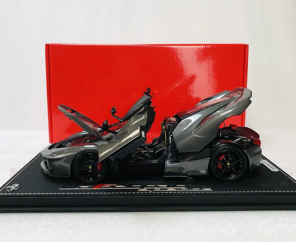 1/18 Bbr Ferrari Laferrari Aperta Grigio Ferro Gray/black Rims Limited 48 PCs - Image 2 of 4
