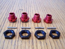 Arrma V2 Limitless 1/7 Red Aluminum 17mm Wheel Hexes Black Hex Nuts & Steel Pins