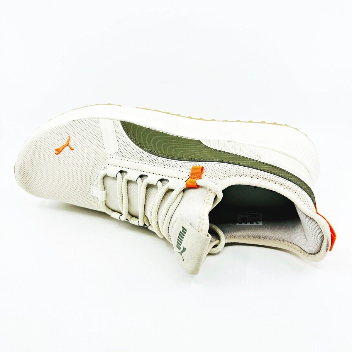 Puma Pacer Future Street Plus Alpine Snow Olive Orange Mens Shoes