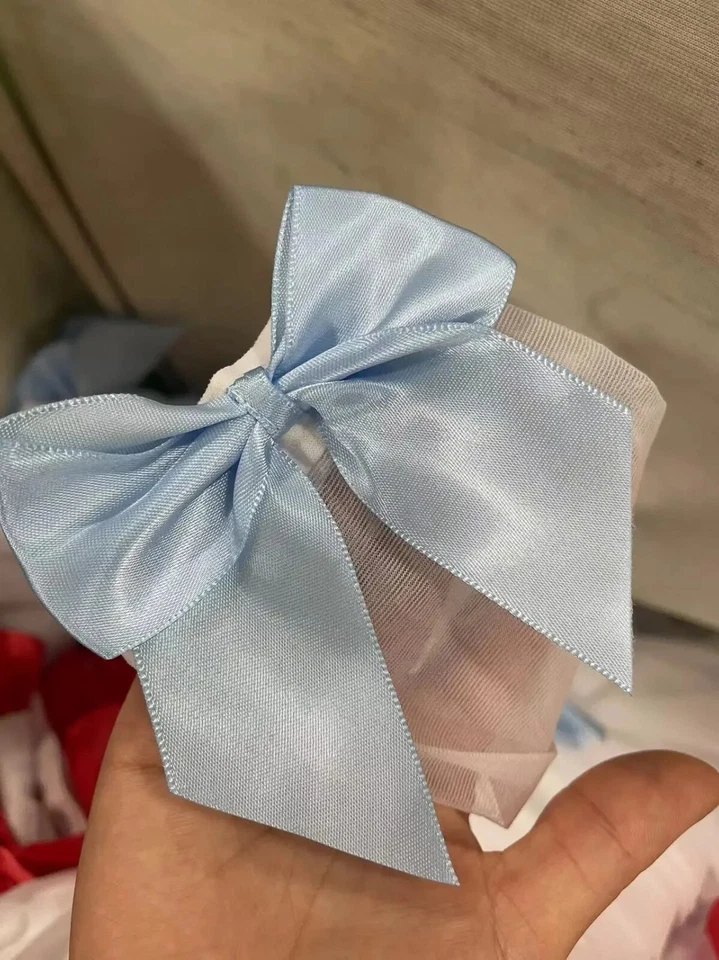 Halterlose Strümpfe mit Schleifen Strass S M L XL Damen Straps Nylons Dessous - Bild 3 von 4