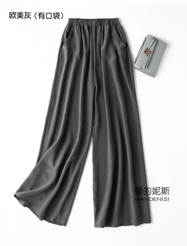 Damen 100 % Seide Maulbeere weites Bein Hose Abend Komfort Palazzo lose Hose - Bild 26 von 39