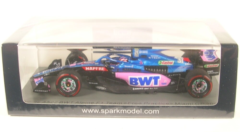 Alpine A522 No.31 BWT Alpine F1 Team Miami GP 2022 (Esteban Ocon) 1:43 Spark ...