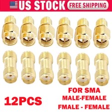 12x For SMA Adapter Male to Female Connector Coaxial Converter Plug For RF US
