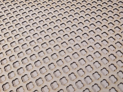 Wooden grille 6mm thick mdf decorative panel for radiator covers , K6 pattern - Picture 12 of 12