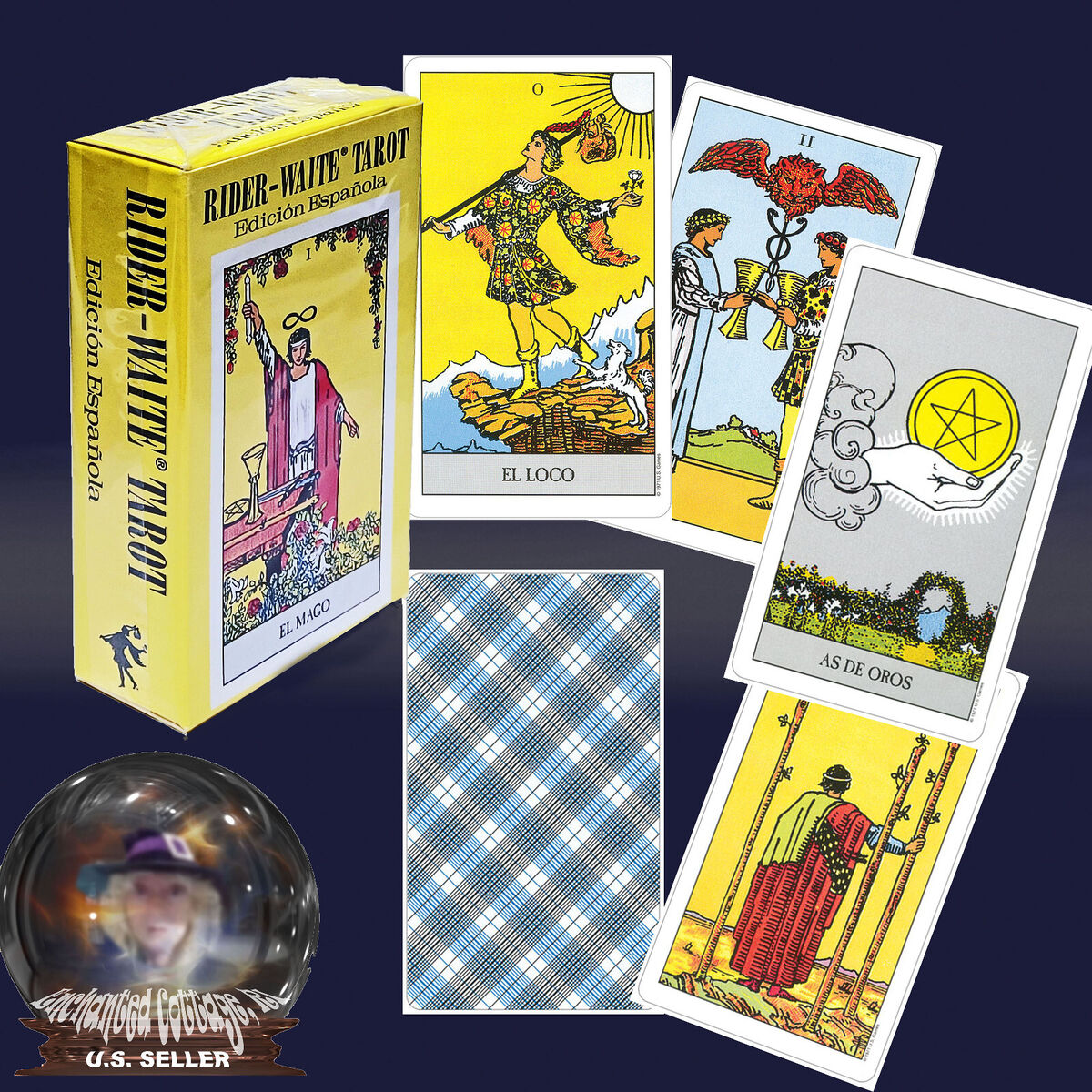 Astrologia Tarot Cards with Guidebook, Espanhol Oracle Deck