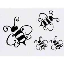 4 x 'Bumble Bee' Temporary Tattoos / Transfers TO00006456 