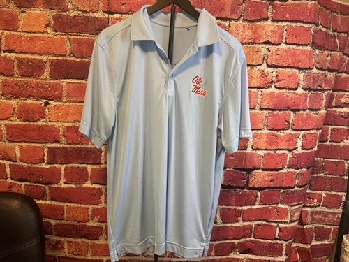 Ole Miss Rebels Mens Cutter & Buck Polo Shirt Size Large