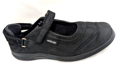 MEPHISTO Women's RUNOFF Mary Jane Comfort Shoes Black Nubuck US 7.5 $369 EUC! *