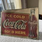 Vintage 1989 "Ice Cold Coca-Cola Sold Here" Metal Sign
