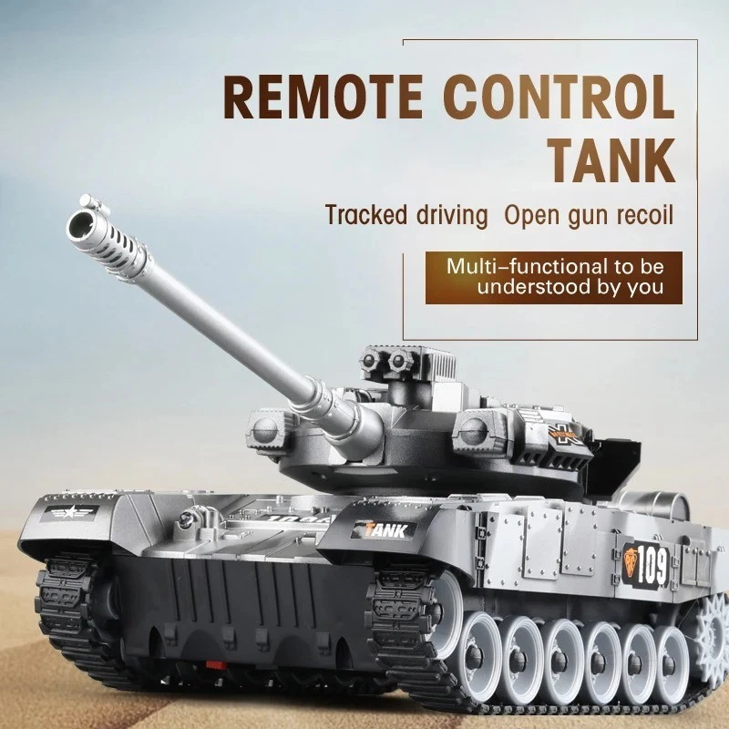 Remote Control Tank RC Military War Battle USA M1 Leopard 2 Electric Toy Gift - Image 4 of 4