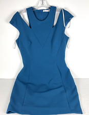 Versace Collection Blue Sleeveless Sheath Dress Made in Italy IT42 EU42 / US6