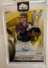 Adley Rutschman Topps Autograph Chrome 44/50 Black Gold Trim Refractor