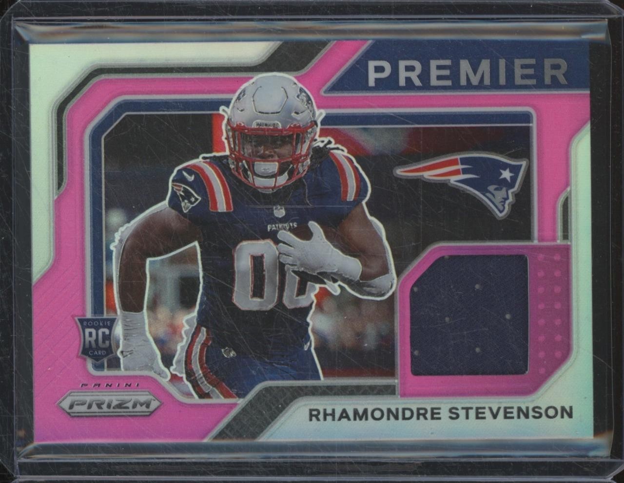 Rhamondre Stevenson Panini Prizm Premier Jersey #PJ29 Pink