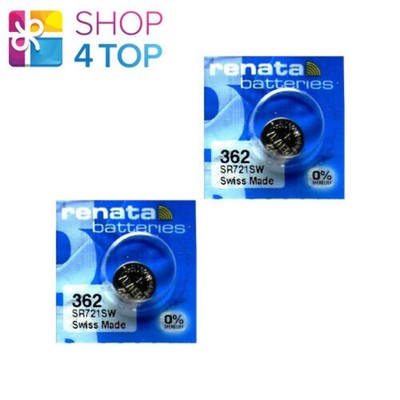 2 Renata 362 SR721SW Batterien Silber 1,55V AG11 Uhrenbatterie 10Bl Neu