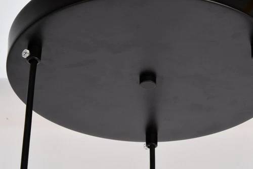 Elegant Lighting LDPD2095 Black Sayer 3-Light 16"W Pendant With Aluminum Shades - Picture 3 of 8